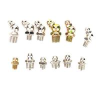 aqxreight Ensemble de 130 Raccords de Graisseur - Zerk Hydraulique de Type Droit et à 45 Degrés pour l'automobile et les Machines - Tailles de Filetage M6 M8 - Résout l'incompatibilité OEM - Boîte