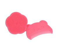 aqxreight Ensemble de 2 Brosses pour Cuir Chevelu pour bébé, Brosse de Bain en Silicone Souple et Sensorielle, Outil de Bain Confortable pour le Cuir Chevelu des Nouveau-nés, Rouge et Tête de (rouge)
