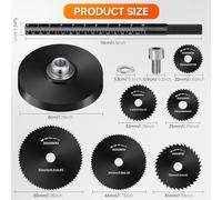 aqxreight Ensemble de Coupe-tube Intérieur, Profondeur Réglable avec 6 Tailles de Lames de Scie 22 Mm, 25 Mm, 32, 35, 44, 50, pour la Coupe de Tuyaux en Plastique PVC ABS