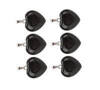 aqxreight Ensemble de Pendentifs en Pierre en Forme de Cœur, pour la Fabrication de Bijoux, Design Respectueux de la Peau, Accessoire de Collier élégant et Matériel, 10 Pièces