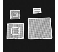 aqxreight Ensemble de Pochoirs de Reballage BGA en Acier Inoxydable - 130 Pièces en Maille Résistante à la Chaleur pour Ordinateur Portable, Ordinateur de Bureau, Réparation de Puces GPU - Kit