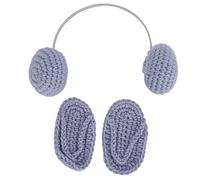 aqxreight Ensemble d'écouteurs en Crochet pour bébé de 0 à 3 Mois, Accessoire de Photographie pour nouveau-né, Laine Tricotée Douce, Unisexe, Accessoire Photo Mignon, 6 Couleurs (GRAY)