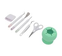 aqxreight Ensemble d'outils de Bricolage avec Ciseaux et Pincettes à Prise Inversée pour Couper, Gravure, Artisanat de Scrapbooking (GREEN)