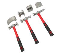 aqxreight Ensemble d'outils de Réparation de Carrosserie Automobile, Marteau et Chariot, 7 Pièces, Fonte Malléable, Poignée Ergonomique en Fibre, étui de Rangement Portable pour la Restauration