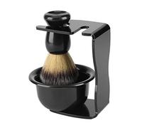 aqxreight Ensemble Professionnel - Support 3 Pièces avec Bol et Brosse pour Homme - Accessoires pour Salle de Bain ou Voyage - Idéal Papa, Mari ou Marié - Kit de Support pour Brosse