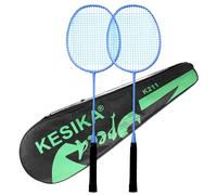 aqxreight Entraînement Raquette de Badminton éducation Physique Exercice équipement de Sport Raquette de Badminton en Alliage de Fer légèreté durabilité sans Effort sur Une Ce Fer de avec (Une