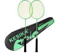 aqxreight Entraînement Raquette de Badminton éducation Physique Exercice équipement de Sport Raquette de Badminton en Alliage de Fer légèreté durabilité sans Effort sur Une Ce Fer de avec (Une