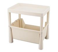 aqxreight Étagères Polyvalentes pour Une économie d'espace Efficace dans la Cuisine, Le Salon et la Salle de Bain avec 4 Couches et Roues (2 Couches sans Roue)