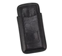 aqxreight Étui à Cigares en Cuir Portable 3 Doigt Cigar Humidor Case de Transport avec Une Poche de pour Les Amateurs de Cigares Confortables Jaunes en Cuir Cigarecar Transportant Le Support