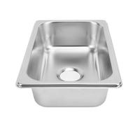 aqxreight Évier de Cuisine Rectangulaire en Acier Inoxydable RV 304, Lavabo à Main avec Sortie D'égout de 40mm, pour Bateau, Caravane, Yachts, Bateaux (Dessin de Polissage GR-1465)