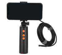 aqxreight F280 1080P Endoscope 2MP 8mm WiFi Double Objectif Endoscope Caméra d'égout Inspection IP68 étanche Poignée d'entretien Observation avec Téléphone et Voir l'heure au Premier Plan (5m)