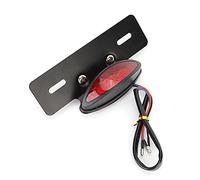 aqxreight Feu Arrière LED Ovale Rétro pour Moto, Feu de Plaque D'immatriculation pour ((couverture rouge))