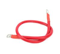 aqxreight Fil de Terre 23,6 Pouces 4AWG 25 mm² 150A, Câble de Terre Haute Résistance, Onduleur de Batterie, Porte-fusible Applicable au Système Audio de Voiture ((Rouge))