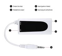 aqxreight Flanger FC-21 Guitare électrique Bass au Connecteur de Téléphone Mobile Convertisseur Instruments Accessoire pour Connexion Sonore sans Couture