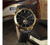 aqxreight FORSINING Montre Automatique pour Homme avec Bracelet en Cuir PU - Montre-Bracelet Analogique Résistante à l'usure (#1)