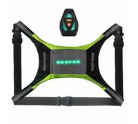 aqxreight Gilet Réfléchissant LED USB Rechargeable Télécommande Clignotant Gilet de Lumière d'avertissement de Vélo Sac à Dos Juste Posséder sur Le Dos être a Un Léger assemblé Peut Faire du Vélo