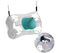 aqxreight Hamac Suspendu pour Hamster, Maison pour Chinchillas, Petits Animaux de Compagnie, Hamac Gris avec Design Spacieux, Lavable Quatre Saisons, Suspendu pour Lapins, Cochons d'Inde (Lapin Gris)