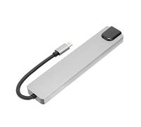 aqxreight Hub USB C 8 en 1 4K 87W PD Chargeant la Carte de Stockage 480Mbps Lecteur de Carte TF Station d'accueil USB pour Le Bureau à Domicile Voyager Multimédia RJ45 Haute Type de Stockage Hub C