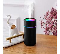 aqxreight Humidificateur Portable USB 320 Ml pour Voiture, Bureau, Chambre à Coucher, Vaporisateur sans Filtre, Mini Humidificateur avec Minuterie/mode Veille de 10 Heures, Veilleuses 7 Couleurs,