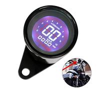 aqxreight Instrument de Moto Compteur de Vitesse Numérique Tachymètre Jauge Affichage LCD 12 V (7 couleurs) pour Mesure de Vitesse Odomètre (BLACK)