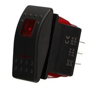aqxreight Interrupteur à Bascule Marin 4 Broches IP65 étanche SPDT ONOFFON Voyant Rouge 1224 V pour Hors-bord Cockpits Bateaux Tondeuses Motos etc. Protection 12-24 V Est un Interrupteur à Bascule