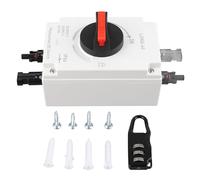 aqxreight Interrupteur Solaire d'isolateur Photovoltaïque DC, Déconnexion Isolée 1500 V 32 A 4P pour Systèmes Solaires RV Marins Hors Réseau, Protection de Module Nominale IP66 (Ensemble de normes)