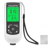 aqxreight Jauge D'épaisseur de Revêtement de Peinture Automobile Jauge D'épaisseur de Revêtement Métallique 0-2000 UM Sonde Fe et NFe Mesurant Petite Taille Haute Précision (WHITE)