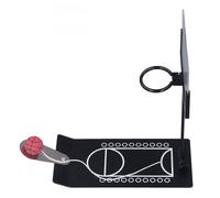 aqxreight Jeu de Basket-Ball de Bureau en Alliage d'aluminium Antidérapant, Base Lestée Noire, Jouet de Bureau Pliable pour Enfants, Placez Votre Basket-Ball, Vous Inquiétez, Jeu élastique, Mini