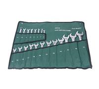aqxreight Jeu de Clés Mixtes avec Sac de Rangement | 20 pièces en acier plaqué antirouille, tailles 6-32mm, conception, réparation automobile et mécanique
