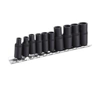 aqxreight Jeu de Douilles de Robinet Magnétiques avec Support, Entraînement 1/4 Pouces 3/8 Pouces, en Acier allié pour les Espaces Restreints, Réparation Automobile 10 Pièces