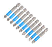 aqxreight Jeu d'Embouts de Tournevis Magnétique 10 Pièces, Forets en Acier pour Outils électriques, Embouts PH2 X 50 Mm Résistants à la Rouille pour Usage Professionnel et Bricolage, Prise en Main