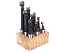aqxreight Jeu d'outils de Tour CNC en Acier Rapide de Type F1, 9 Pièces, Maintien d'outils avec des Longueurs de Base, c'est Votre Barre 'alésage 1/2 Barre 'alésageF1 Boring BarBoring Toolholding