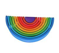 aqxreight Jouet de Construction Empilable en Bois pour Les Tout-Petits et Les Enfants - Puzzle Emboîtable en Demi-Cercle pour l'éducation Précoce et Le Jeu