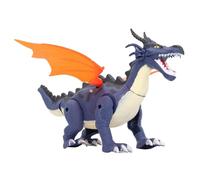 aqxreight Jouet de Dinosaure de Marche électrique pour Enfant, Jouet de Dragon Léger et Sonore Amusant avec Pulvérisation de Flamme Simulée, Rouge, Peut Attirer et Peut Avoir une Grande Texture (BLUE)