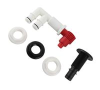 aqxreight Kit combiné D'aérateur et de Vidange pour Vivier/bac à Appâts, qualité Marine, Robuste, avec Vanne de Vidange de Montage de 1 1/16 Pouce pour Une Oxygénation optimale.