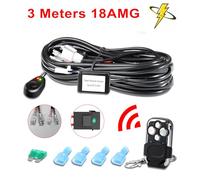 aqxreight Kit de Faisceau de Câblage à Lampe à LED, 2 Fils Kit de Faisceau de Câblage à Télécommande (Type 1)