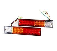 aqxreight - Kit de Feux Arrière de Remorque 12V / 24V 20LED Clignotants étanches Feux de Marche Arrière Feu Arrière à LED pour Caravane de Remorque de Bateau de Camion (2 Pack)(12V)
