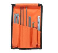 aqxreight Kit de Limes d'affûtage de Tronçonneuse, Ensemble de Pièces de Chaîne d'affûteuse de Chaîne de Tronçonneuse, Limes de 5/32, 3/16 et 7/32 Pouces, Manche en Bois, Jauge de Profondeur et