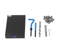 aqxreight Kit de Réparation de Filetage, M8 X 1.25 Ferce et Outil D'insertion de Compensation Fine Filetage, 30 PCS Outils de Réparation Automobile Universels, en Acier et Plastique à (Blue)