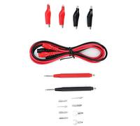 aqxreight Kit de Test Multimètre 6 Pouces avec Sondes Plaquées or Kit de Sonde Multimètre Numérique Universel pour Broches IC, LED, Petits Composants Fil de Silicone élevé avec Poignée Ergonomique