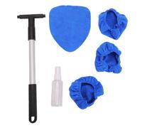 aqxreight Kit D'essuie-Glace pour Vitres de Voiture, Poignée Extensible, Réutilisable, Kit de Nettoyage des Détails des Vitres Intérieures de la Voiture (Forme Pentagone avec 4 flacons