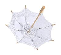 aqxreight Lady Wedding Lace Umbrella Parasol Sun Sunas Party Party Bridal Photo Take Decor (L)