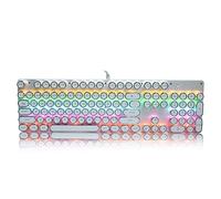 aqxreight Le Clavier Mécanique Blanc 900-5 avec des Pièces d'ordinateur Rondes Rétro Est pour l'attente i Clavier PCClavierClavier MécaniqueClavier de JeuPièces d'ordinateur