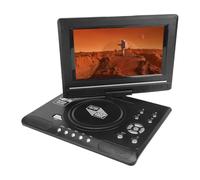 aqxreight Lecteur DVD Portable avec Deux Haut-parleurs, Antenne, écran Pivotant, Télécommande, Lecteur DVD de Voiture, Prise en Charge, Entrée USB, Sortie AV, Plusieurs Formats de Disque