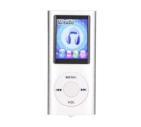 aqxreight Lecteur MP3 Écran Couleur 1,8 Pouces Lecteur de Musique MP3 Portable Multifonctionnel, il Suffit d'insérer Une Copie (ne Pas Utiliser de Musique PlayerMP3 (Silver)