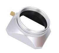 aqxreight Lens Hood Retro Digital Camera Lens Hood Shade pour la Série pour 49 Mm Noir (Silver)