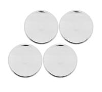 aqxreight Lot de 4 Cache-Moyeux ABS étanches et Anti-poussière avec Surface en Métal brossé plaqué CR pour Moyeux de Roue Automobile de Diamètre Intérieur 64 Mm (Chromé)