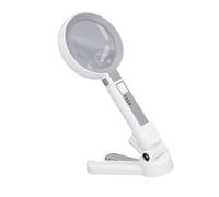 aqxreight Loupe à LED Rechargeable avec un Support de Pliage d'objectif Léger 5x et 11x pour la Lecture et les Passe-temps