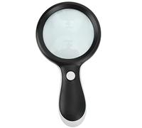 aqxreight Loupe de Lecture éclairée Portative en ABS, Loupe à LED pour Timbres, Inspection de Cartes, Résistante aux Chocs, Eas LED Magnifying GlassHandheld Illuminated MagnifierLighted