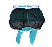 aqxreight Masque de Cheval Respirant Universel Réglable élastique Anti-moustiques Anti-Mouches Protecteur de Couverture Vert L 80x114x45cm / 31.5x44.9x17.7in Vue Gardant Obstruer la Plus Petite